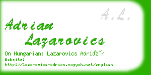 adrian lazarovics business card